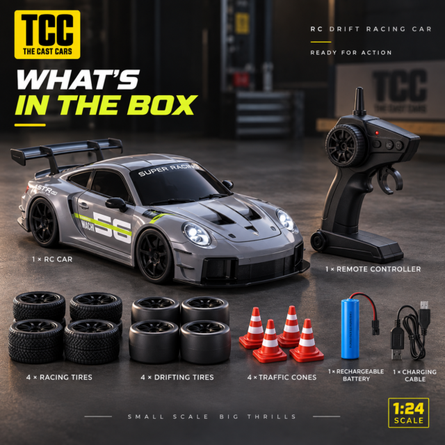 Porsche-Style RC Drift Car — Grey · photo 8